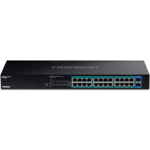 TRENDnet TPE-TG262 26-Port Managed Gigabit Ethernet PoE+ Switch, 2x Gigabit SFP ports, rack mountable